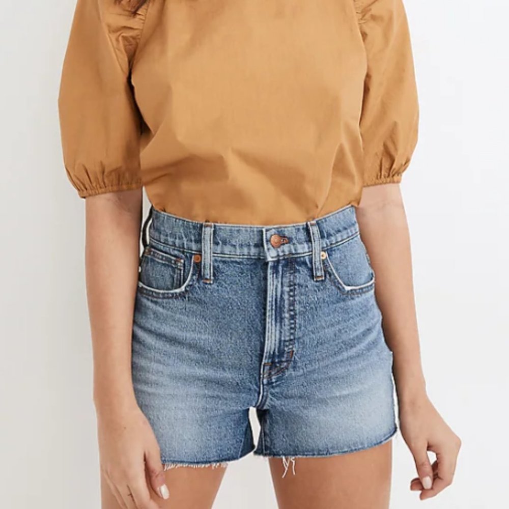 Madewell Perfect Jean Short in Bartow Wash - Tencel Denim